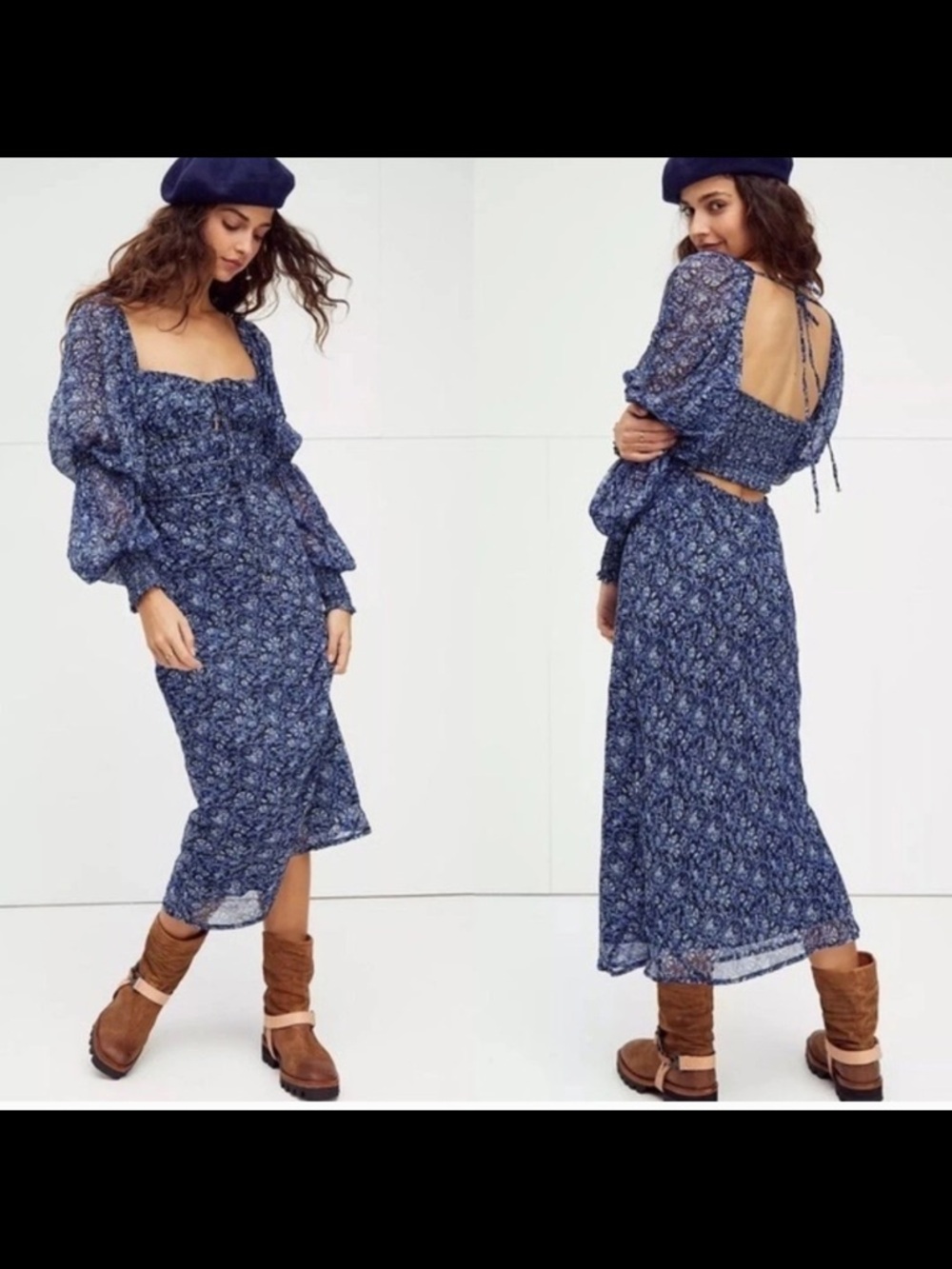 Free People Aglow Midi Dress in Blue - Picture 4 of 10